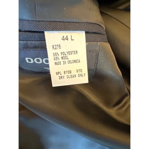 NWT Dockers Mens Navy Blazer Size 44L Polyester & Wool Blend - Picture 7 of 7